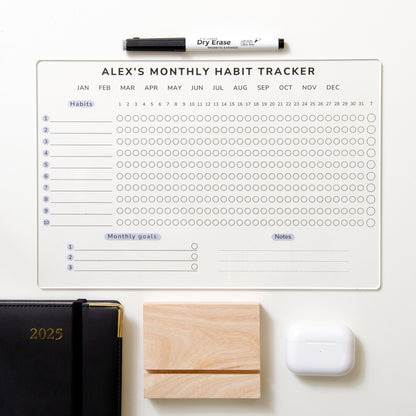 NEW! Monthly habit tracker acrylic sign