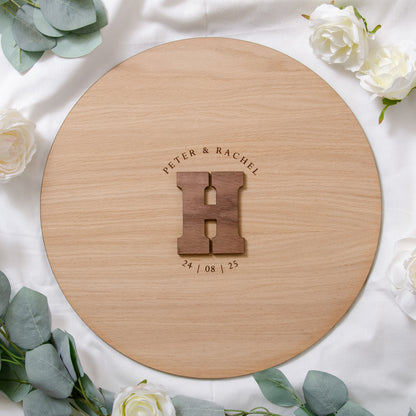 NEW! Initial wedding circle guestbook sign