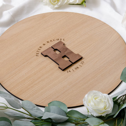 NEW! Initial wedding circle guestbook sign