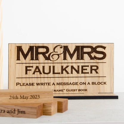 Jenga building block guestbook