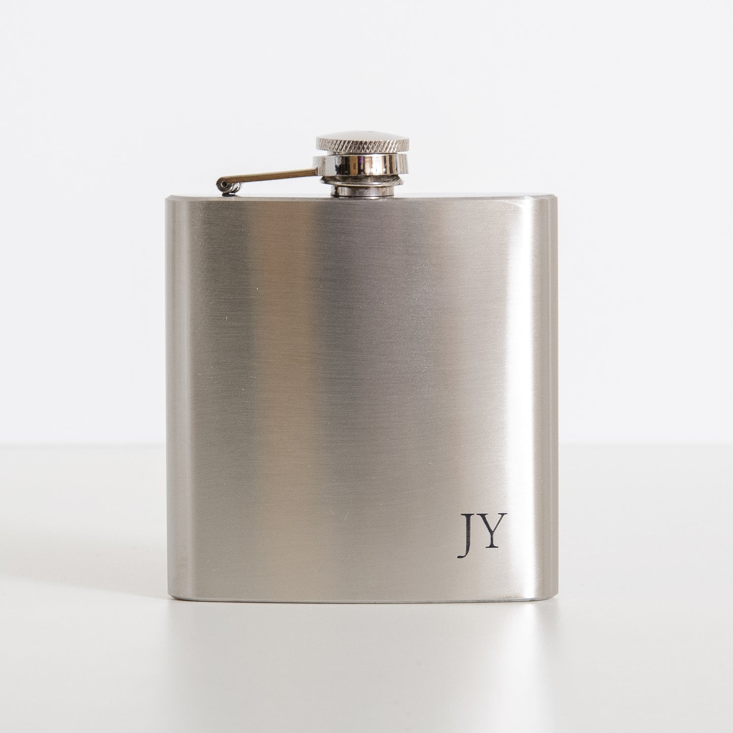 Personalised stainless steel hip flask