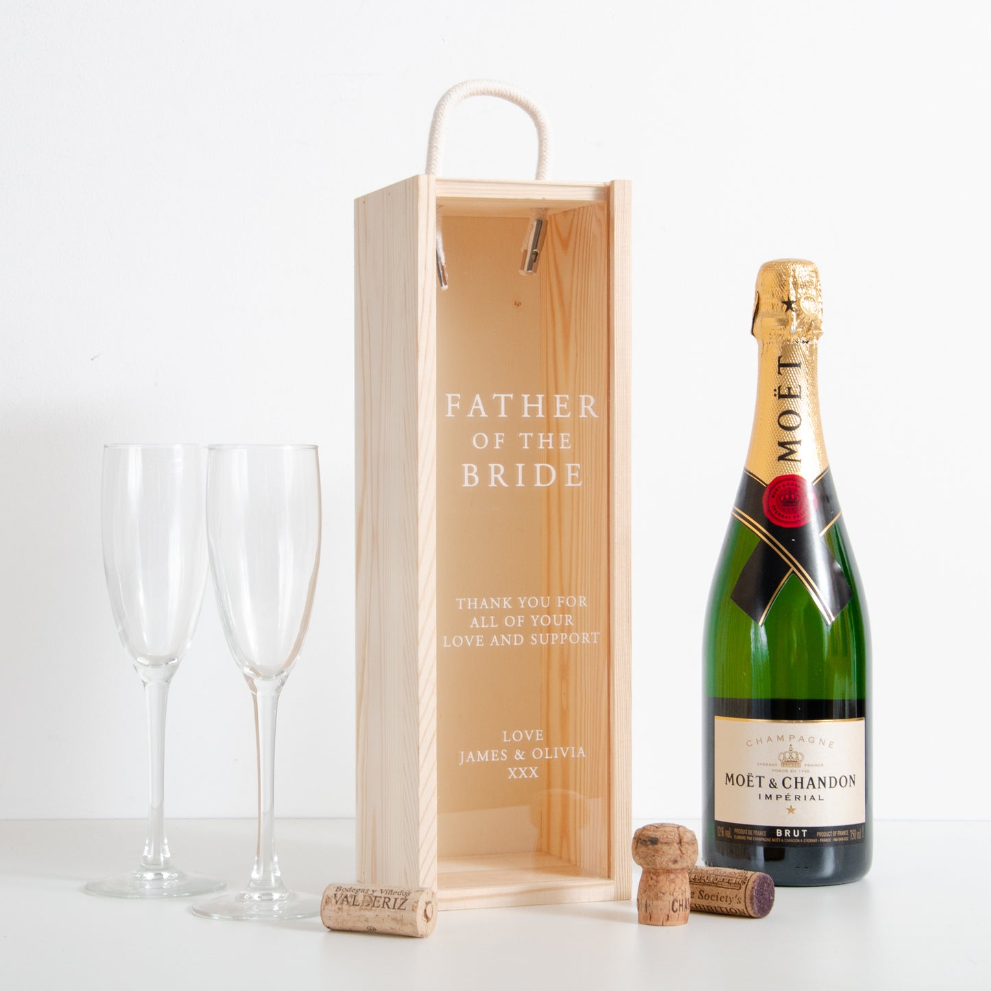 Father of the bride / groom bottle box gift