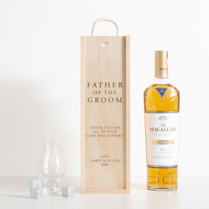 Father of the bride / groom bottle box gift