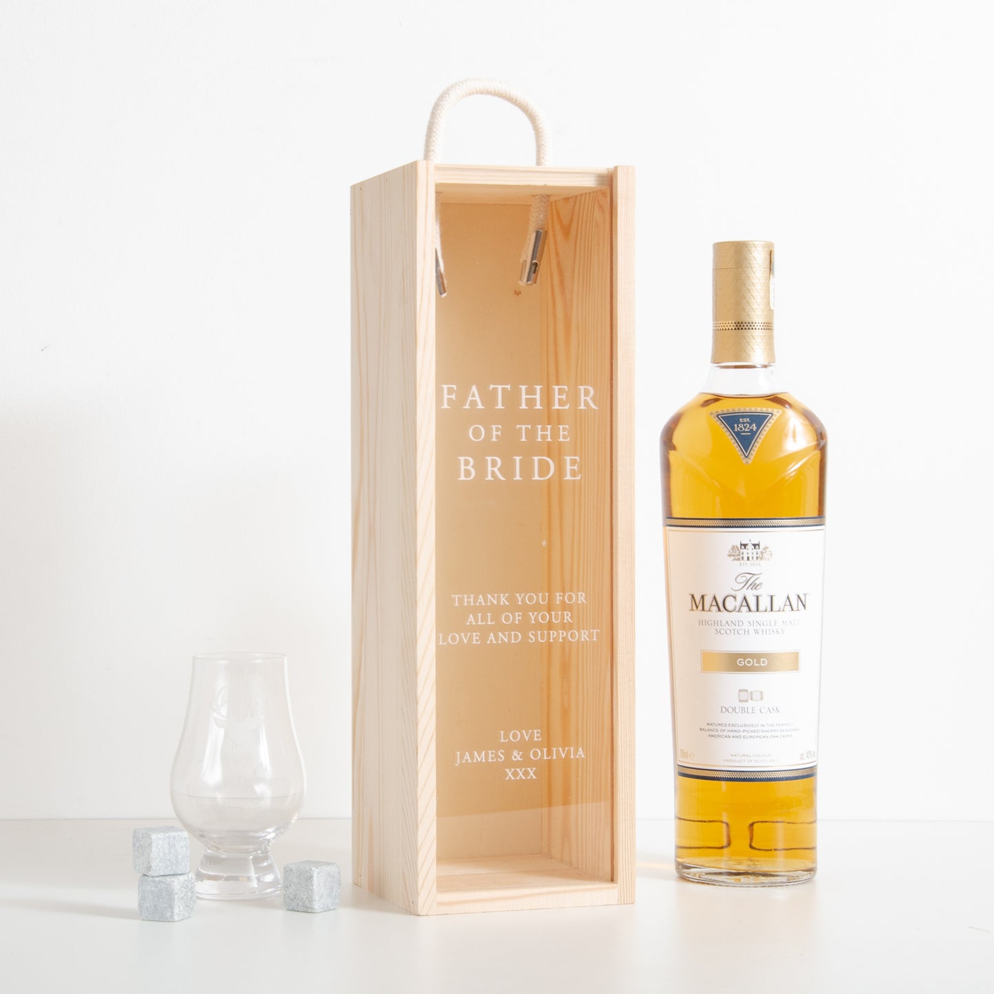 Father of the bride / groom bottle box gift