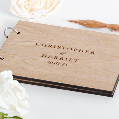 Personalised A5 wedding guest book