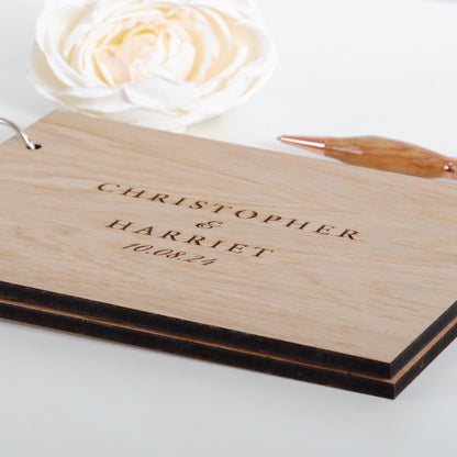 Personalised A5 wedding guest book