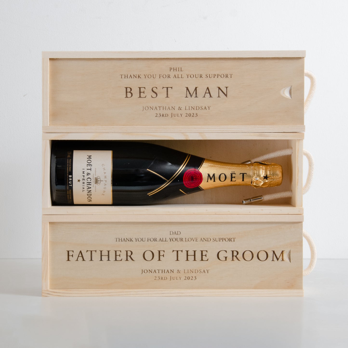 Wedding role bottle box gift