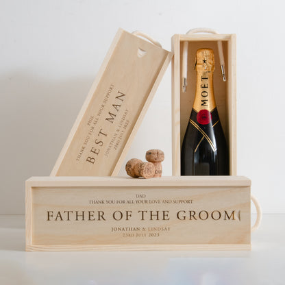 Wedding role bottle box gift