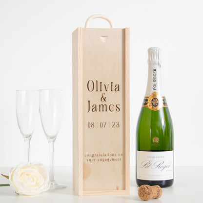 Personalised engagement bottle box