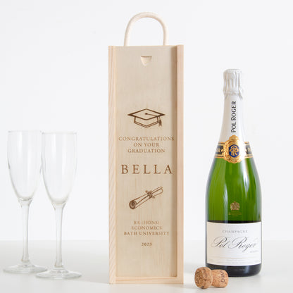 Personalised graduation bottle box