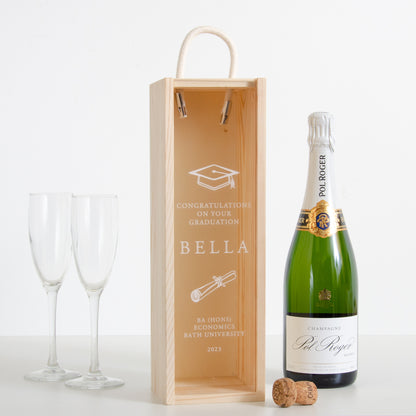 Personalised graduation bottle box