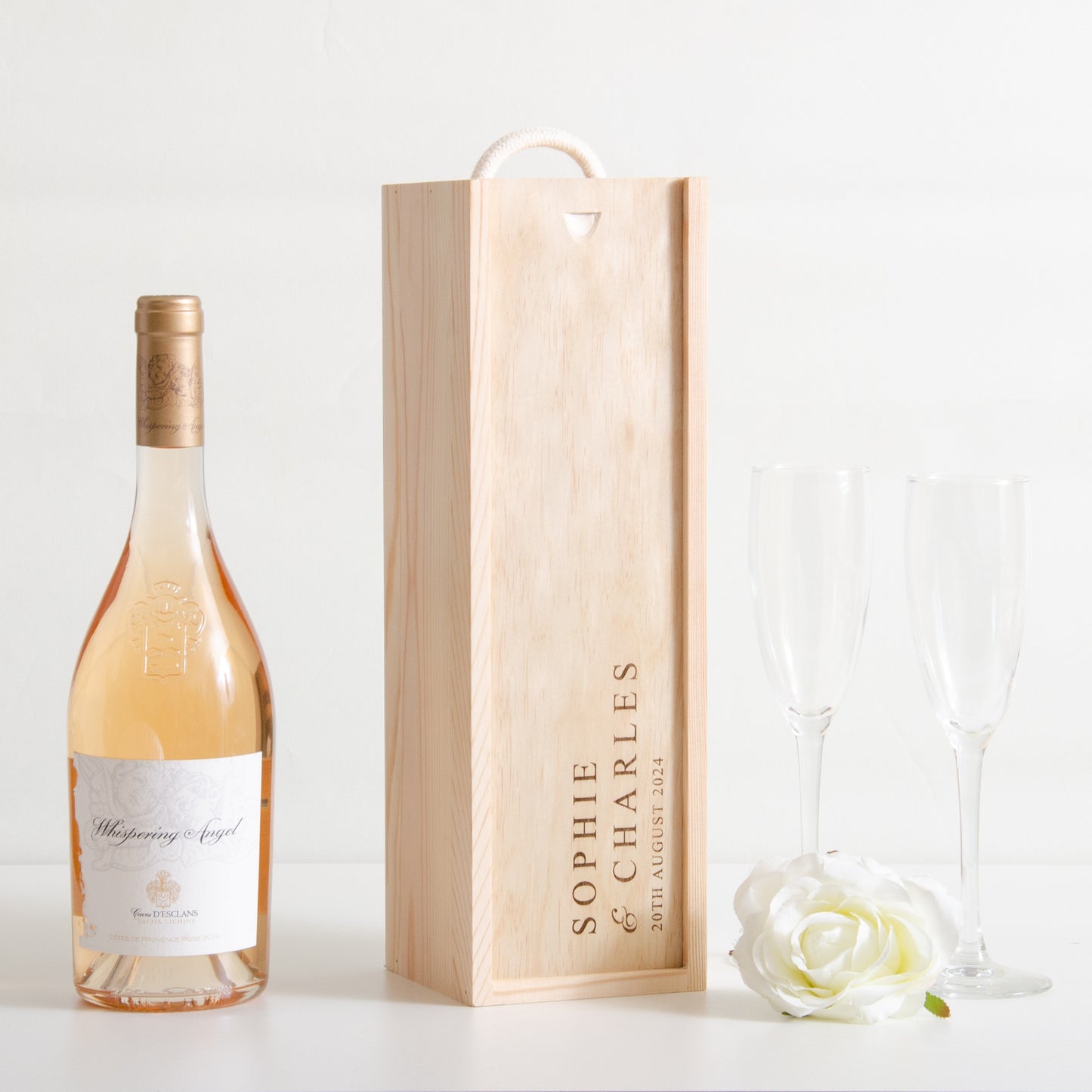 Personalised wedding bottle box