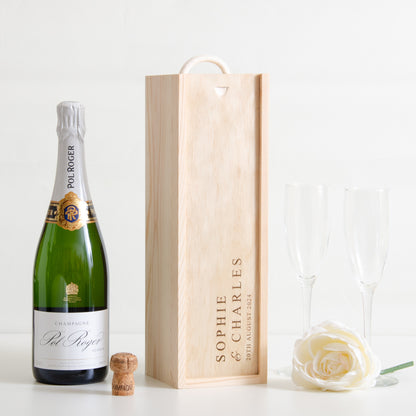 Personalised wedding bottle box