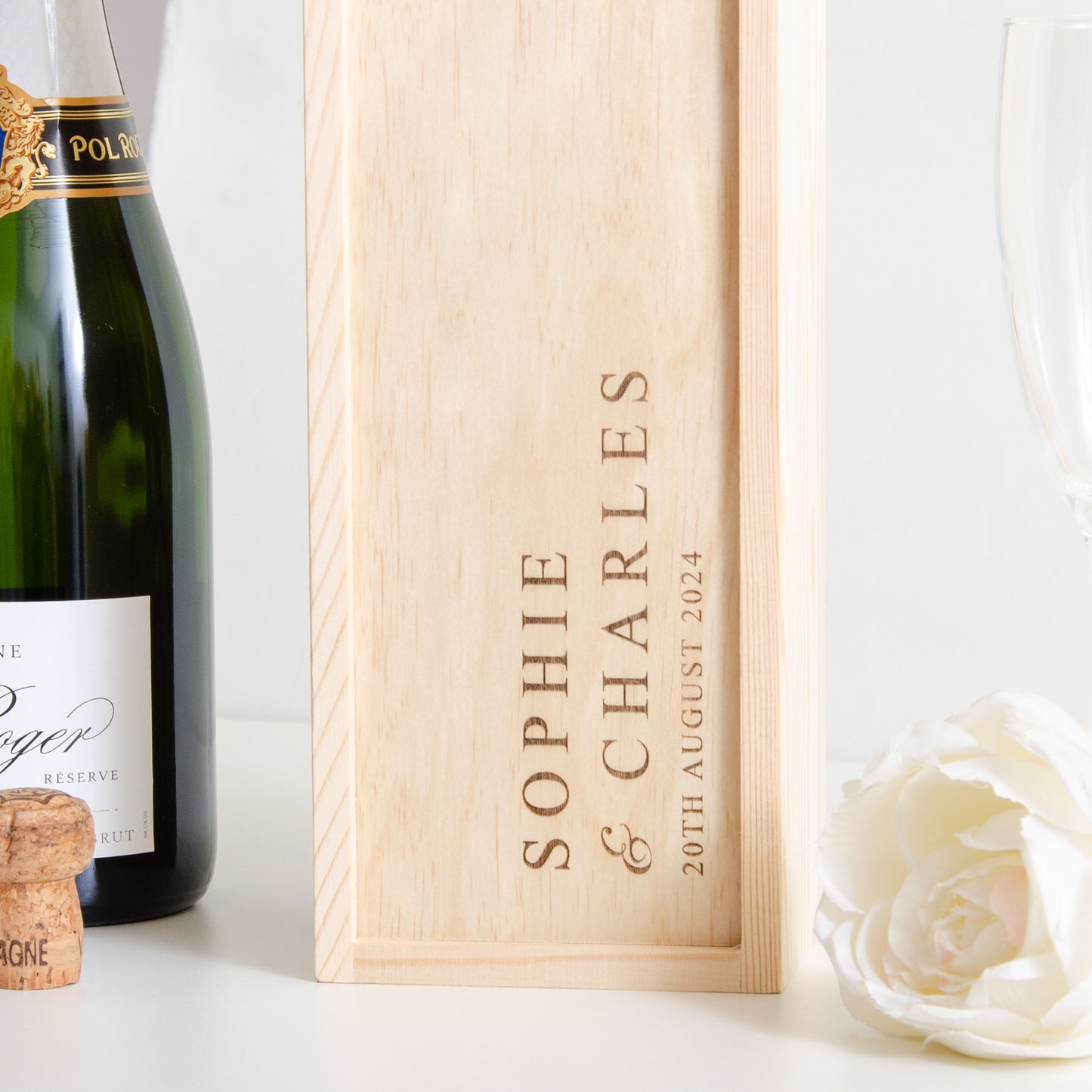 Personalised wedding bottle box