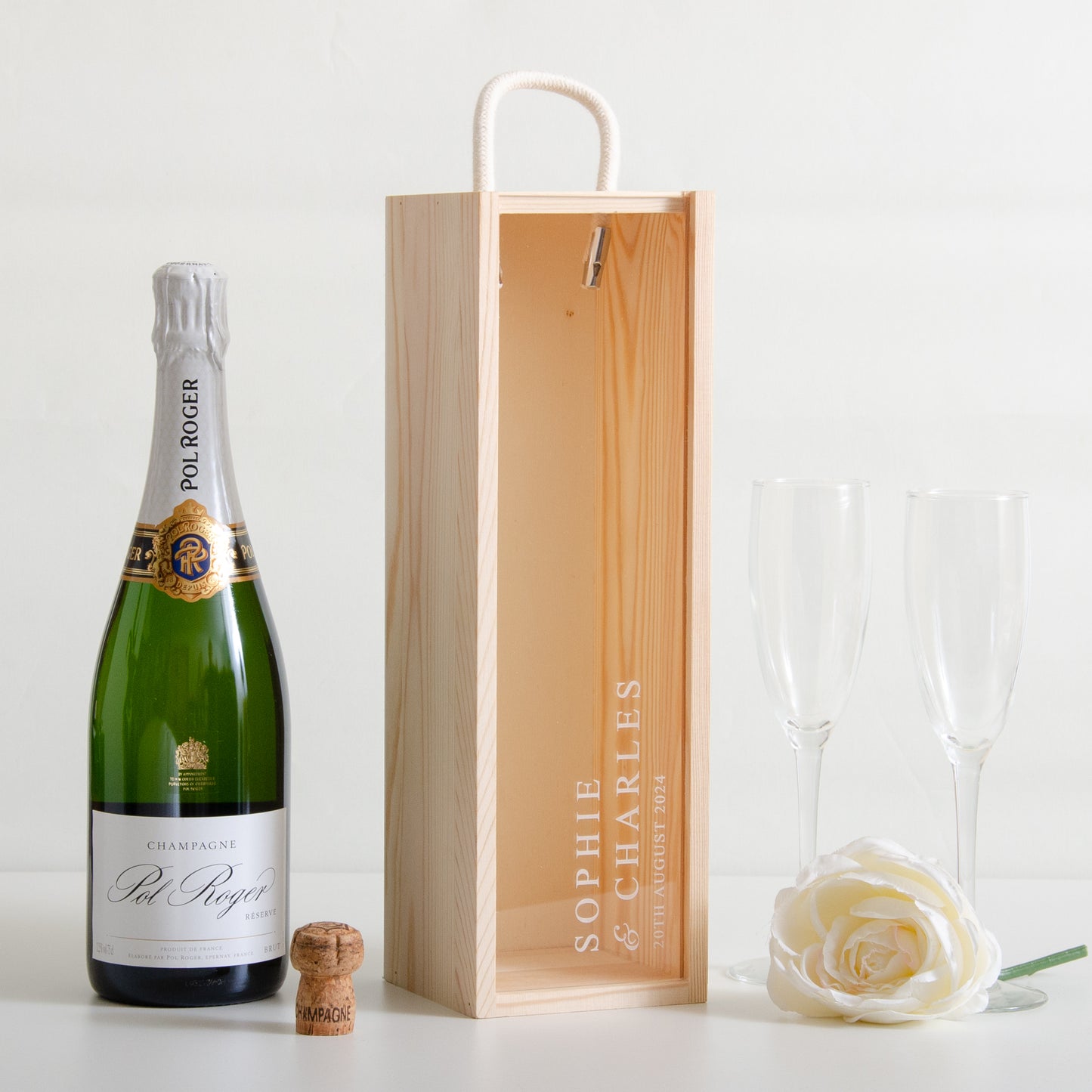 Personalised wedding bottle box