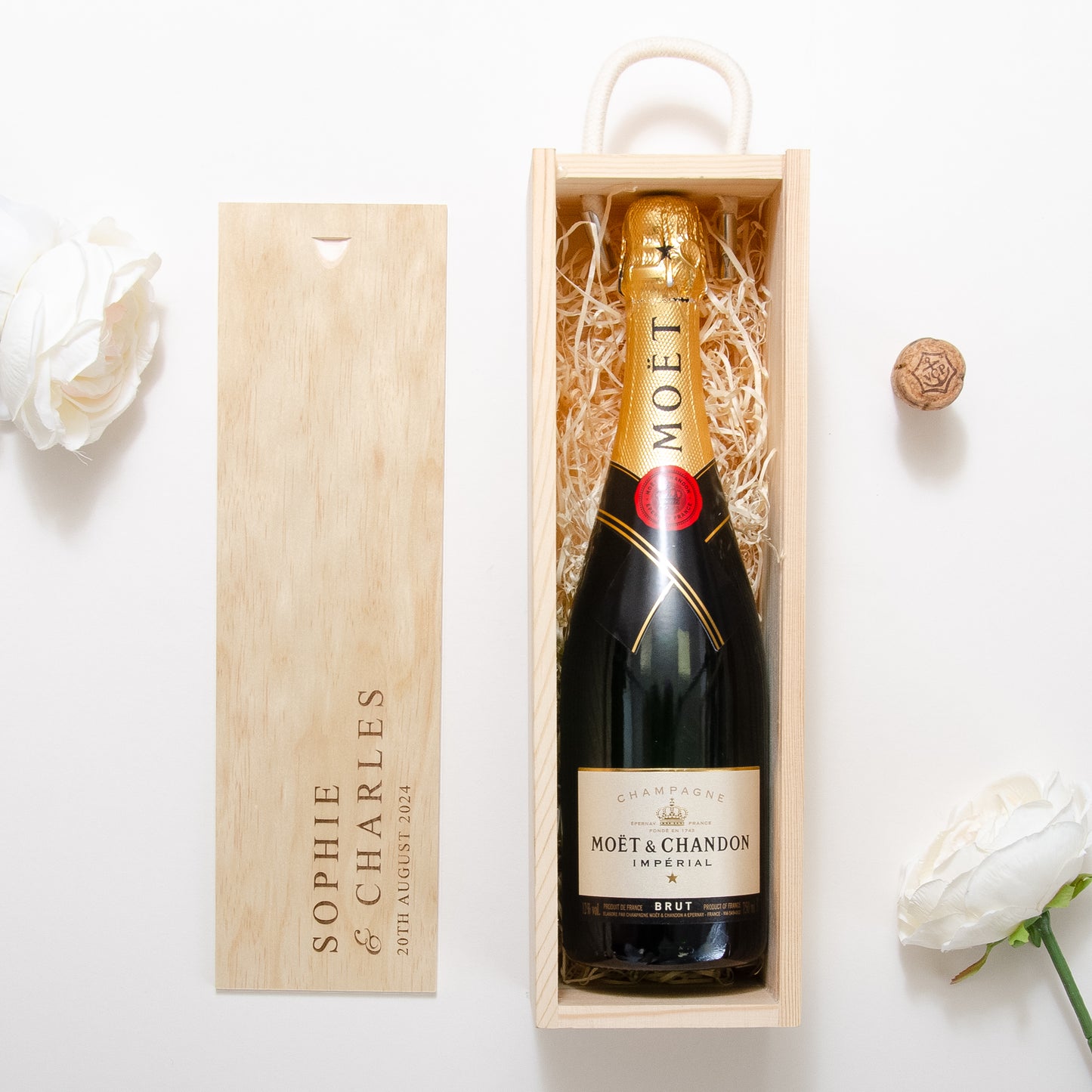 Personalised wedding bottle box