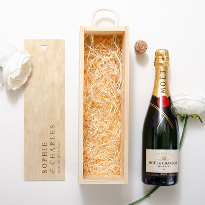 Personalised wedding bottle box