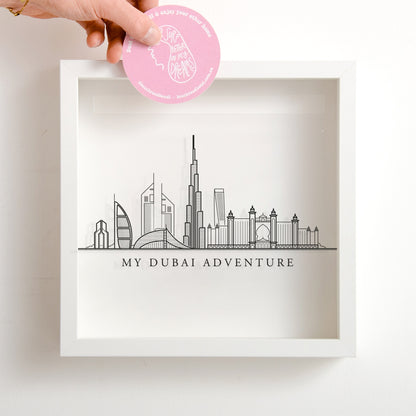 Dubai skyline memory box frame