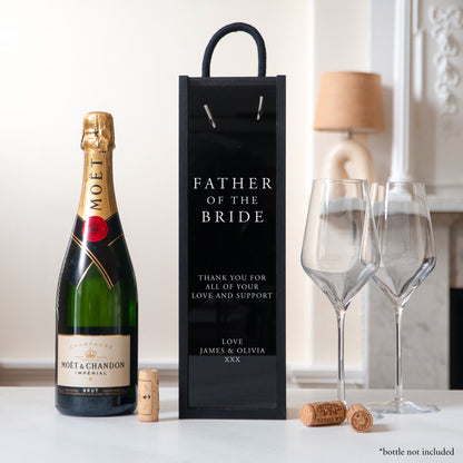 Father of the bride / groom bottle box gift