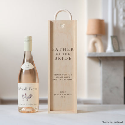 Father of the bride / groom bottle box gift