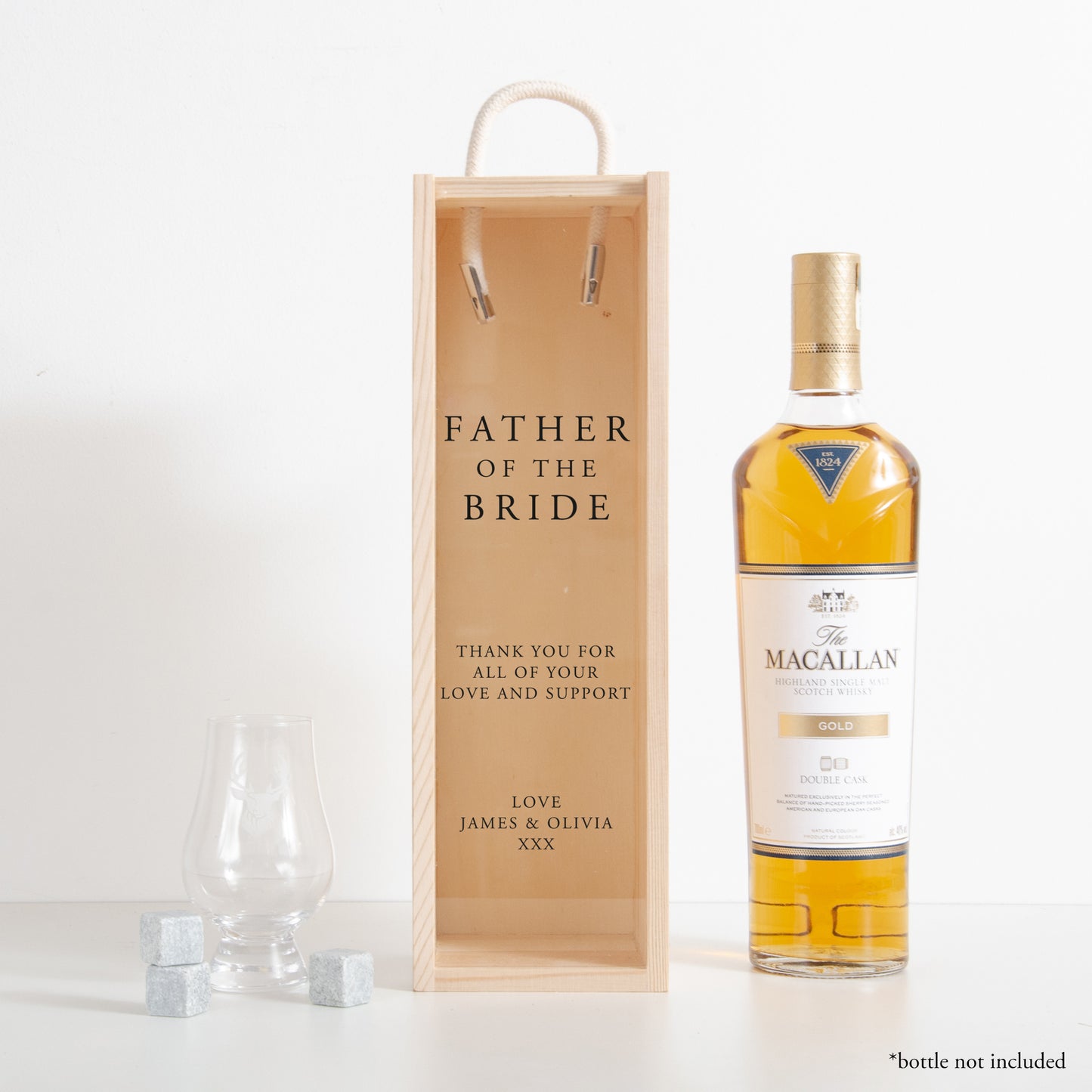 Father of the bride / groom bottle box gift