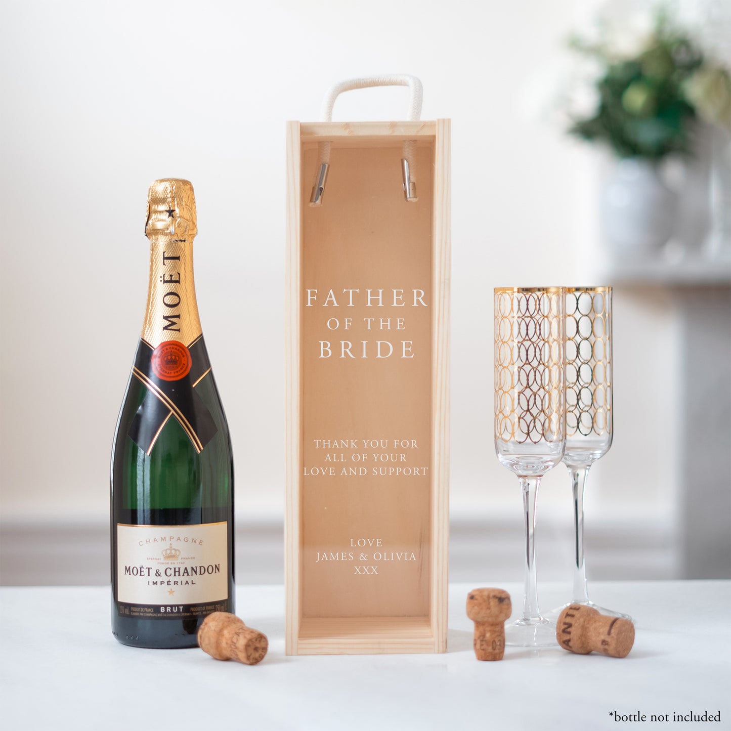 Father of the bride / groom bottle box gift