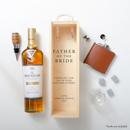 Father of the bride / groom bottle box gift