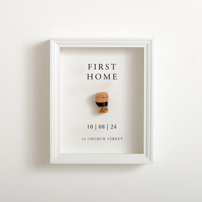 First toast new home cork saver frame