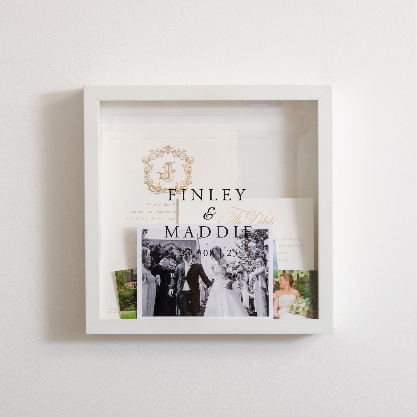 NEW! Wedding keepsake memory box frame