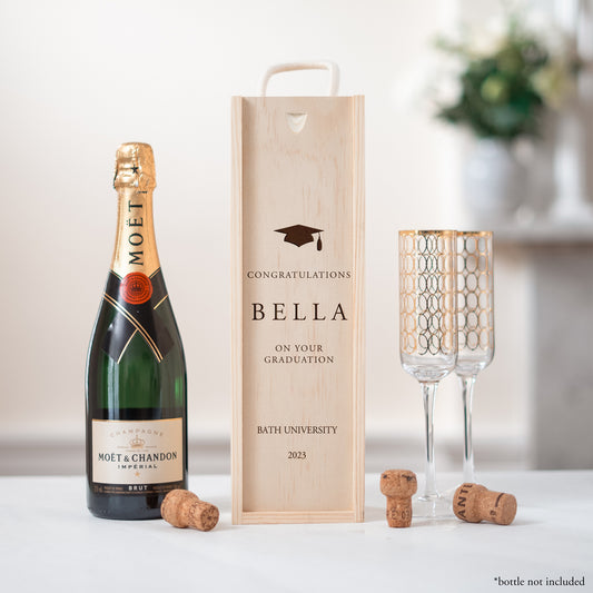 Personalised graduation bottle box