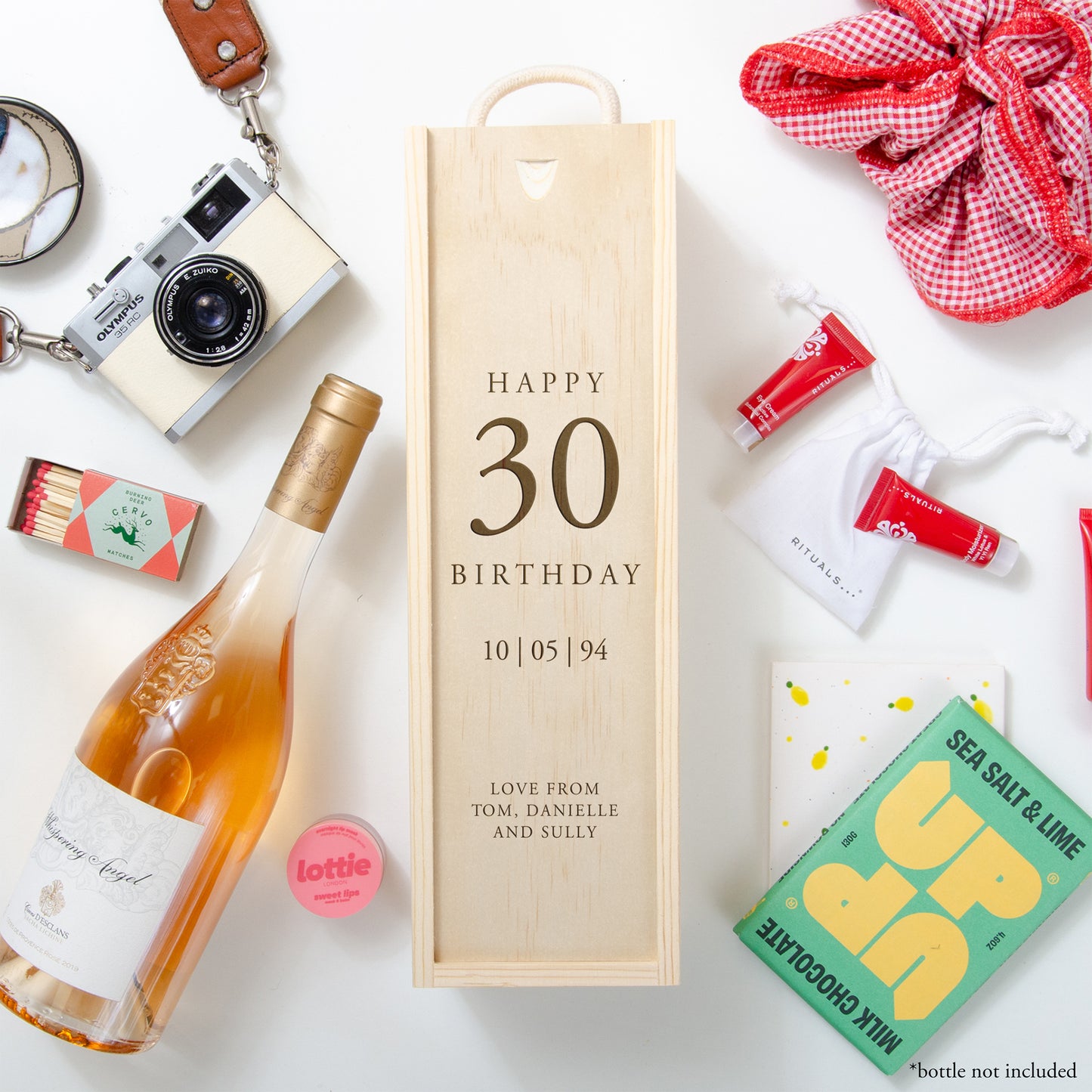 Personalised birthday bottle box