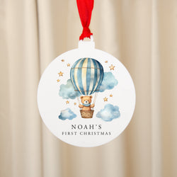 NEW! First Christmas hot air ballooon bauble decoration