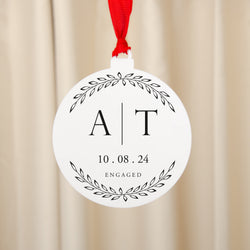 NEW! Engagement initial bauble decoration