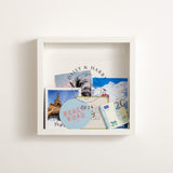 NEW! Globe travel memory box frame