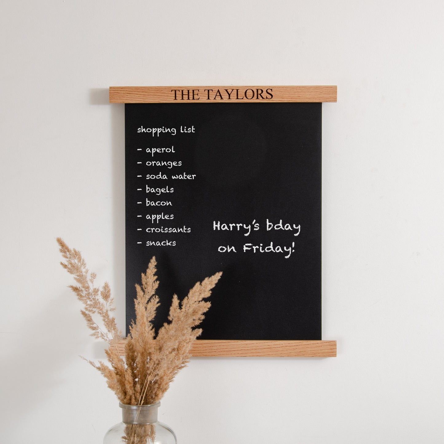 Personalised large floating frame chalkboard