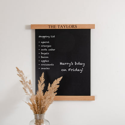 Personalised large floating frame chalkboard