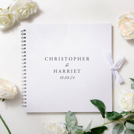 NEW! Personalised wedding white guest book