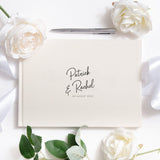 Personalised linen first names guest book