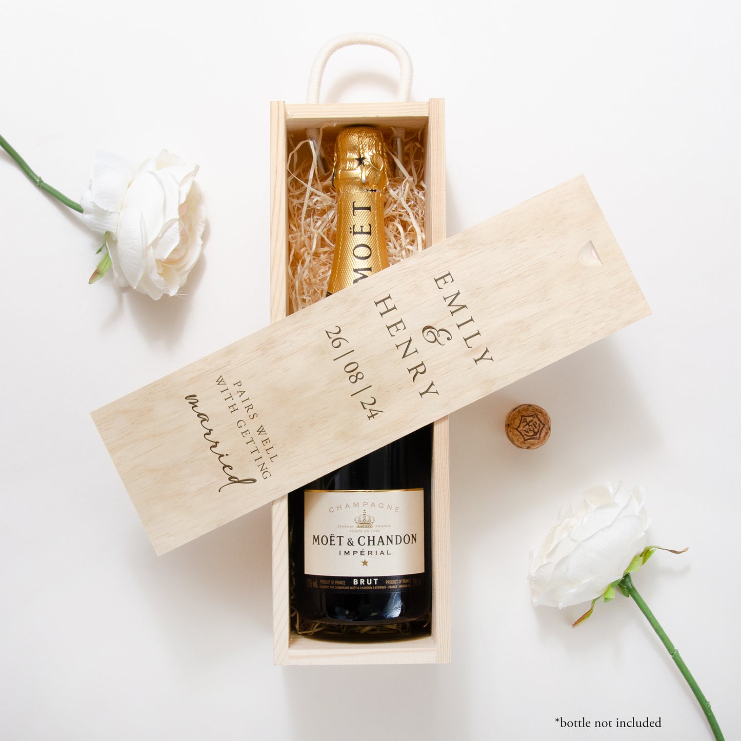 Personalised couple bottle box - pairs well with...