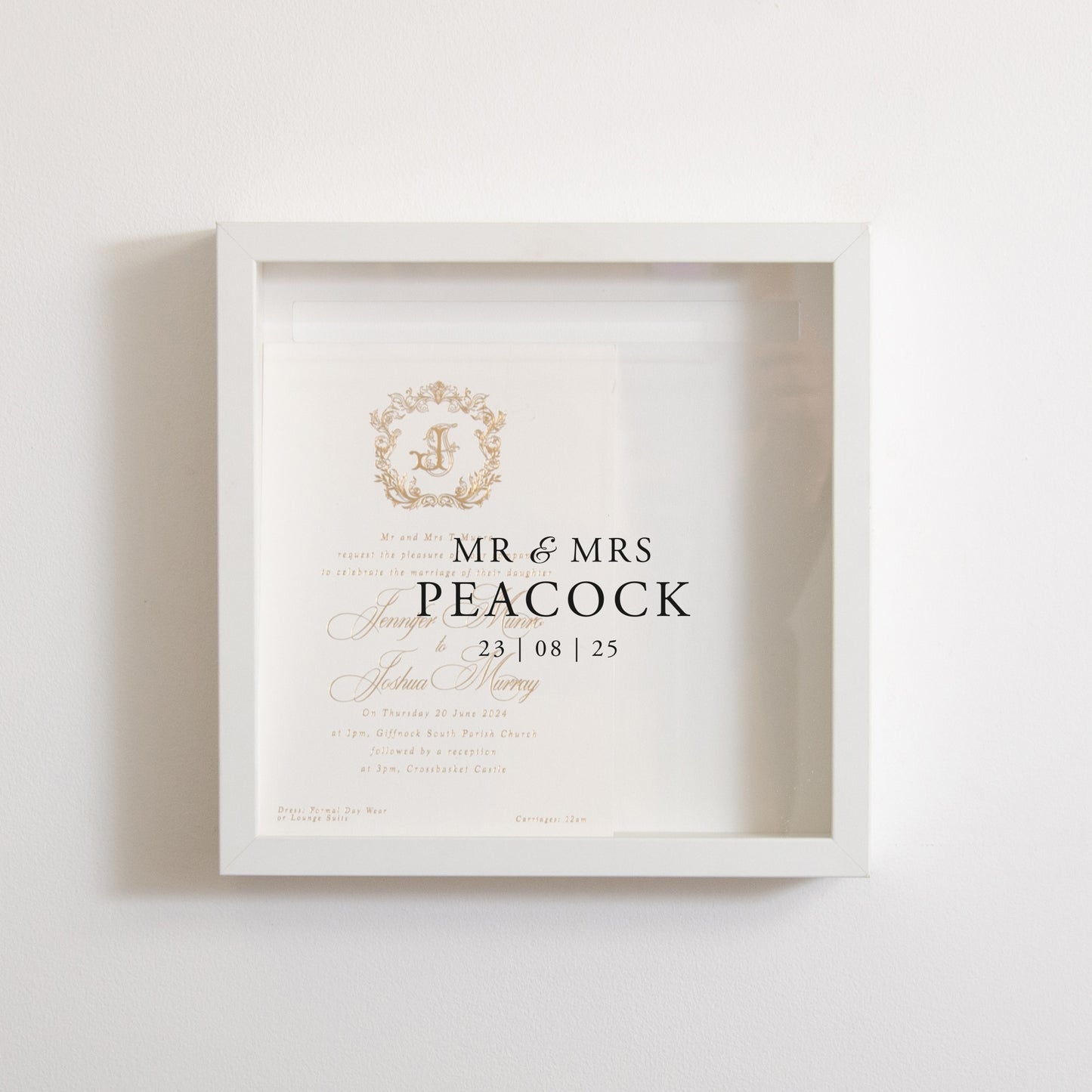 NEW! Wedding keepsake memory box frame