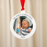 NEW! Personalised photo Christmas bauble decoration