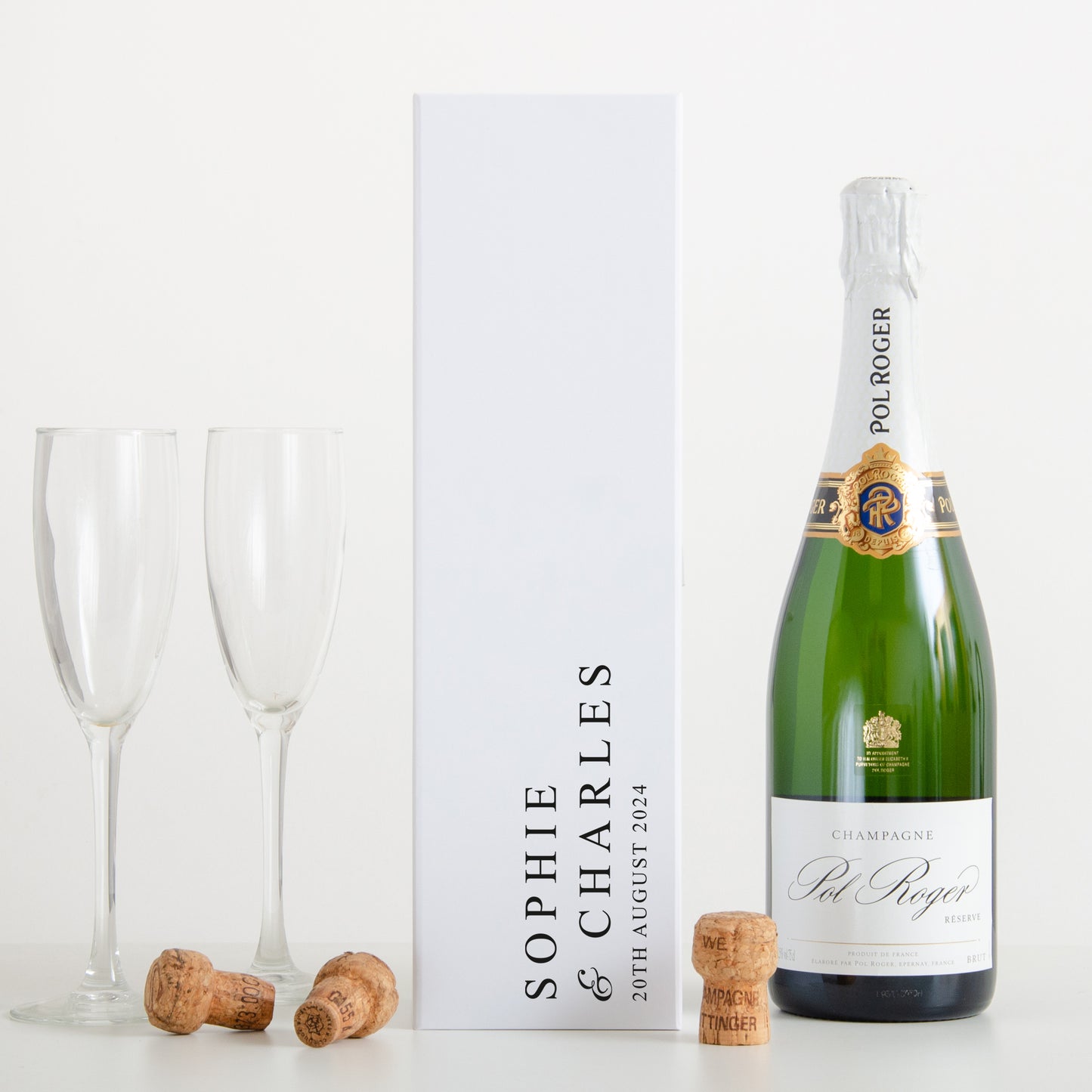 Personalised personalised white bottle box