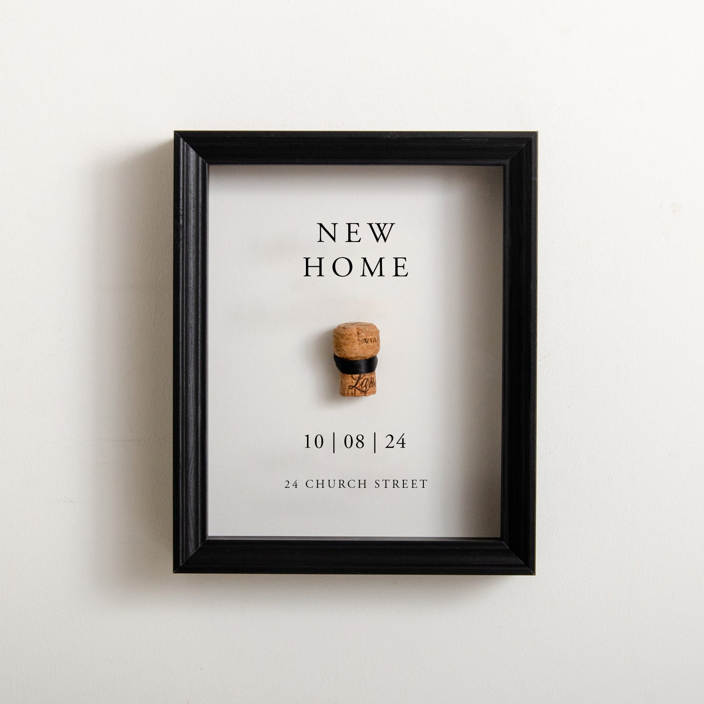 First toast new home cork saver frame