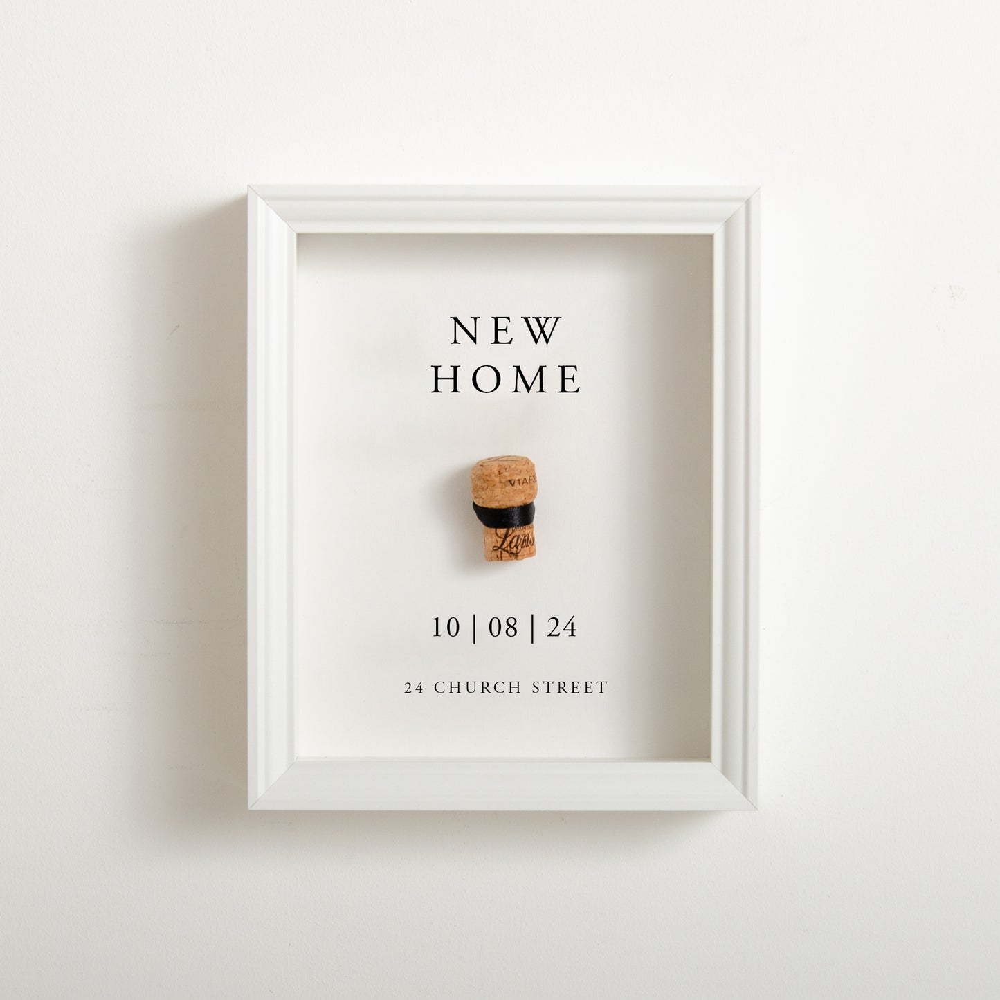 First toast new home cork saver frame