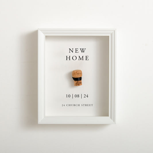 First toast new home cork saver frame