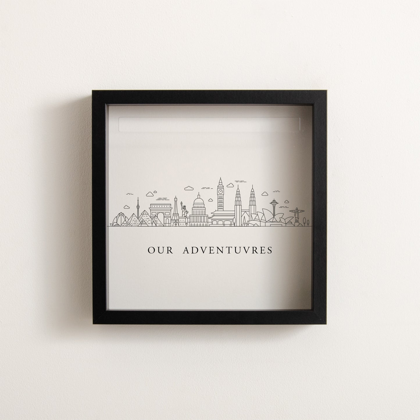 Adventure city skyline memory box frame