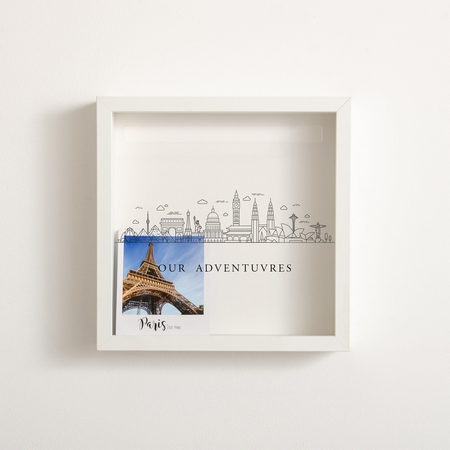 Adventure city skyline memory box frame