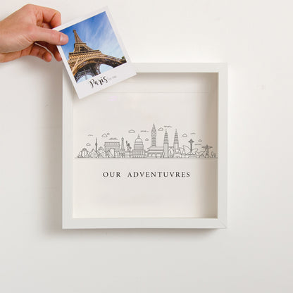 Adventure city skyline memory box frame