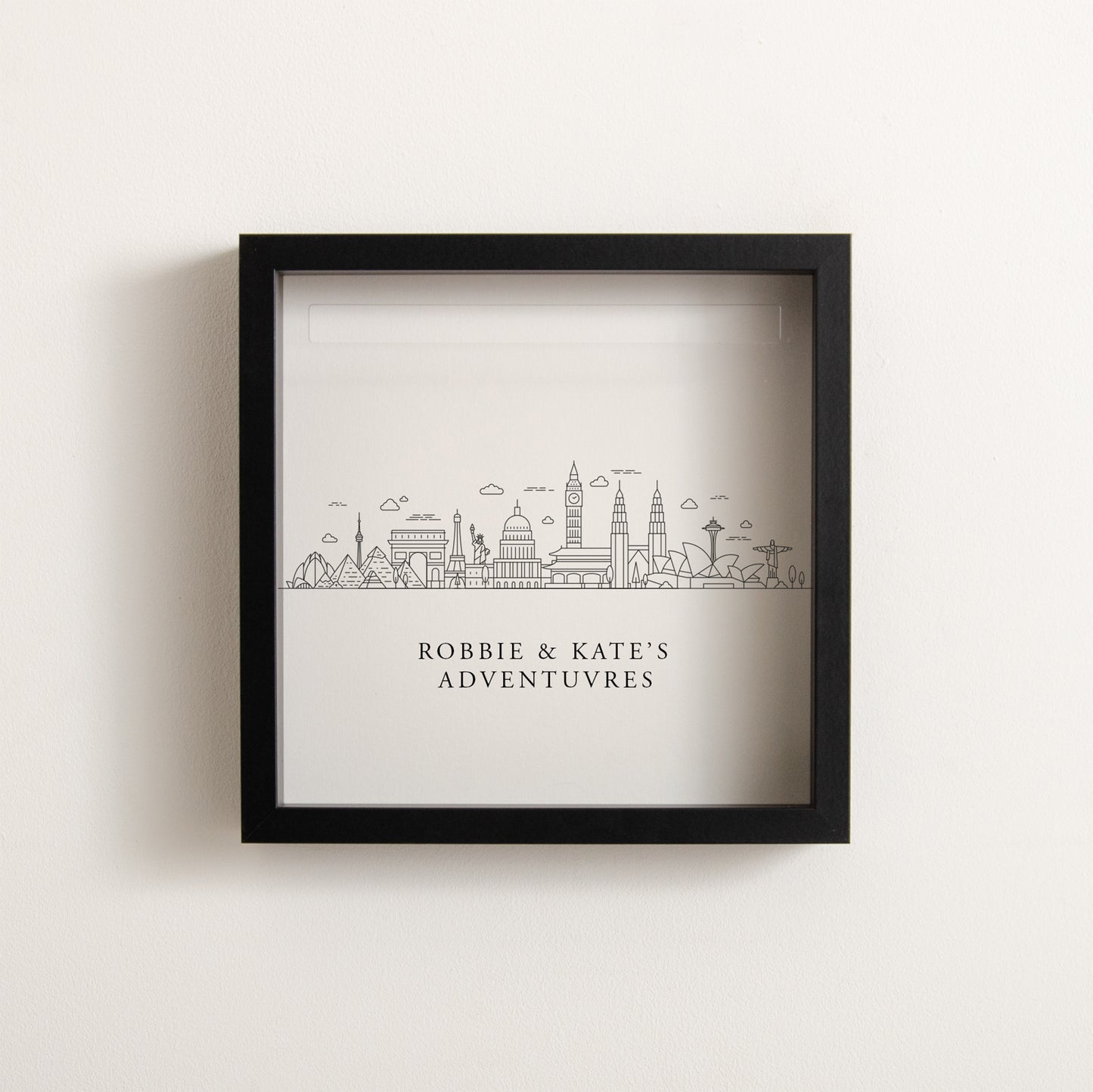 Adventure city skyline memory box frame