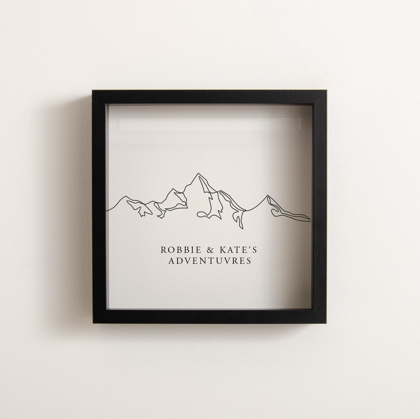 Mountains adventure travel memory box frame